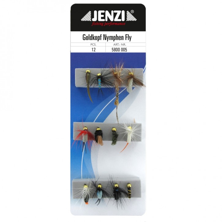 Jenzi Fliegenset Goldkopf Nymphen Fly